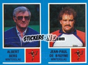 Sticker Albert Bers / Jean-Paul de Bruyne - Football Belgium 1986-1987 - Panini