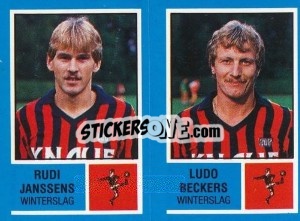 Sticker Rudi Janssens / Ludo Beckers - Football Belgium 1986-1987 n. 445 - Panini