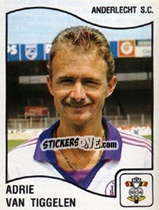 Sticker Adrie van Tiggelen - Football Belgium 1989-1990 - Panini