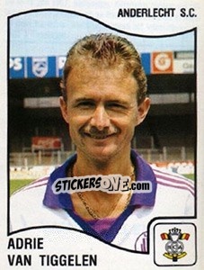 Sticker Adrie van Tiggelen - Football Belgium 1989-1990 n. 9 - Panini