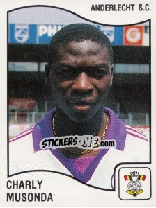 Sticker Charly Musonda - Football Belgium 1989-1990 - Panini
