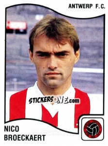 Sticker Nico Broeckaert - Football Belgium 1989-1990 n. 29 - Panini
