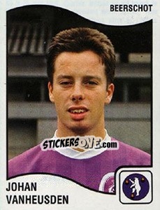 Sticker Johan Vanheusen - Football Belgium 1989-1990 - Panini