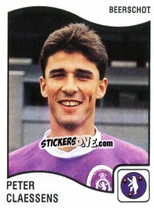 Sticker Peter Claessens - Football Belgium 1989-1990 n. 52 - Panini