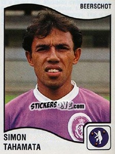 Sticker Simon Tahamata - Football Belgium 1989-1990 - Panini