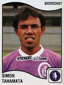 Figurina Simon Tahamata - Football Belgium 1989-1990 - Panini