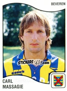 Figurina Carl Massagie - Football Belgium 1989-1990 - Panini