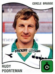 Sticker Rudy Poorteman - Football Belgium 1989-1990 - Panini