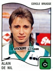 Sticker Alain de Nil - Football Belgium 1989-1990 n. 89 - Panini