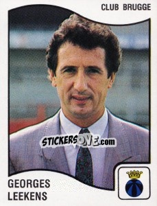 Sticker Georges Leekens - Football Belgium 1989-1990 - Panini