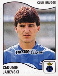 Sticker Cedomir Janevski - Football Belgium 1989-1990 n. 101 - Panini