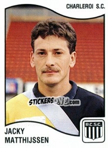 Sticker Jacky Mathijssen - Football Belgium 1989-1990 - Panini
