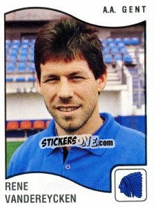 Sticker Rene Vandereycken - Football Belgium 1989-1990 n. 132 - Panini