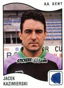 Sticker Jacek Kazimierski - Football Belgium 1989-1990 - Panini