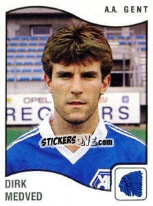 Sticker Dirk Medved - Football Belgium 1989-1990 - Panini