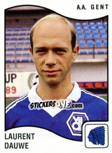 Sticker Laurent Dauwe - Football Belgium 1989-1990 - Panini