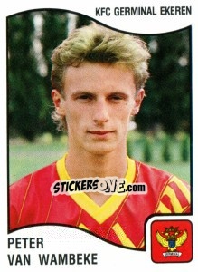 Sticker Peter van Wambeke - Football Belgium 1989-1990 - Panini