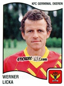 Figurina Werner Licka - Football Belgium 1989-1990 - Panini