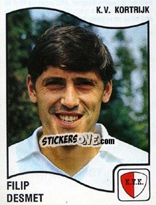 Sticker Filip Desmet - Football Belgium 1989-1990 - Panini