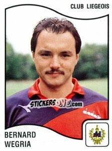 Figurina Bernard Wegria - Football Belgium 1989-1990 - Panini