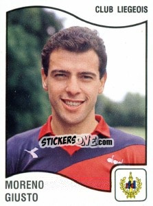 Figurina Moreno Giusto - Football Belgium 1989-1990 - Panini