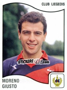 Figurina Moreno Giusto - Football Belgium 1989-1990 n. 189 - Panini