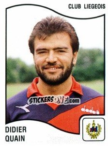 Figurina Didier Quain - Football Belgium 1989-1990 - Panini