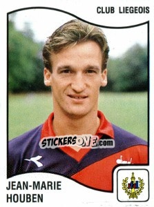Sticker Jean-Marie Houben - Football Belgium 1989-1990 - Panini