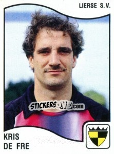 Sticker Kris de Fre - Football Belgium 1989-1990 - Panini