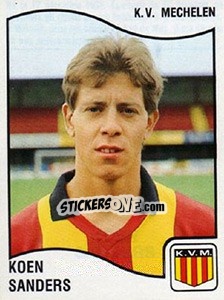 Figurina Koen Sanders - Football Belgium 1989-1990 - Panini