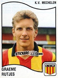 Figurina Graeme Rutjes - Football Belgium 1989-1990 - Panini