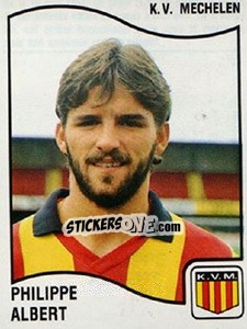 Sticker Philippe Albert - Football Belgium 1989-1990 - Panini