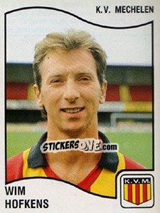 Sticker Wim Hofkens - Football Belgium 1989-1990 - Panini