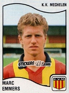 Figurina Marc Emmers - Football Belgium 1989-1990 - Panini