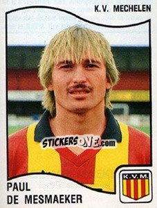 Figurina Paul de Mesmaeker - Football Belgium 1989-1990 - Panini
