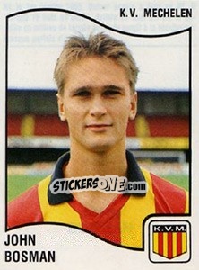 Figurina John Bosman - Football Belgium 1989-1990 - Panini