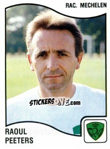 Sticker Raoul Peeters - Football Belgium 1989-1990 - Panini