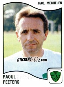 Sticker Raoul Peeters - Football Belgium 1989-1990 n. 258 - Panini