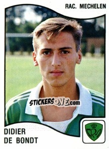Sticker Didier de Bondt - Football Belgium 1989-1990 - Panini