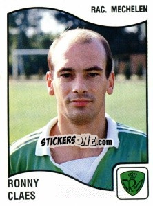 Sticker Ronny Claes - Football Belgium 1989-1990 - Panini