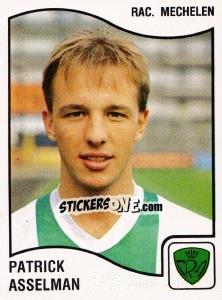 Sticker Patrick Asselman - Football Belgium 1989-1990 - Panini