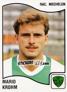 Cromo Mario Krohm - Football Belgium 1989-1990 n. 271 - Panini