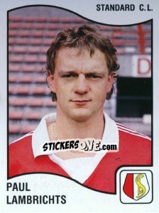Sticker Paul Lambrichts - Football Belgium 1989-1990 - Panini