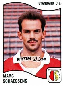Sticker Marc Schaessens - Football Belgium 1989-1990 - Panini