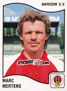 Figurina Marc Mertens - Football Belgium 1989-1990 - Panini