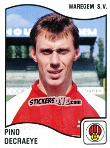 Sticker Pino Decraeye - Football Belgium 1989-1990 - Panini