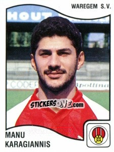 Sticker Manu Karagiannis - Football Belgium 1989-1990 n. 320 - Panini