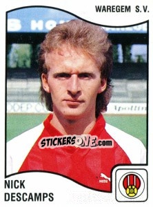 Sticker Nick Descamps - Football Belgium 1989-1990 - Panini