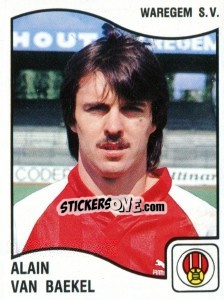 Sticker Alain van Baekel - Football Belgium 1989-1990 - Panini