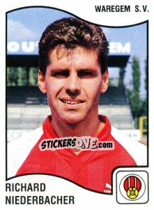 Sticker Richard Niederbacher - Football Belgium 1989-1990 - Panini